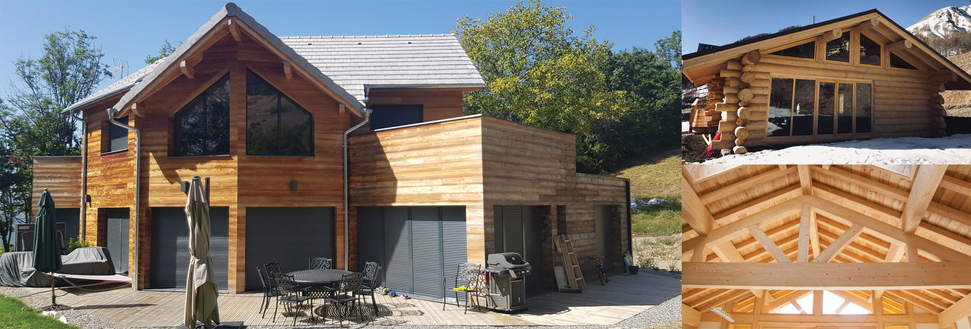 Fabrication chalet et maison bois en Douglas - Ossature bois massif